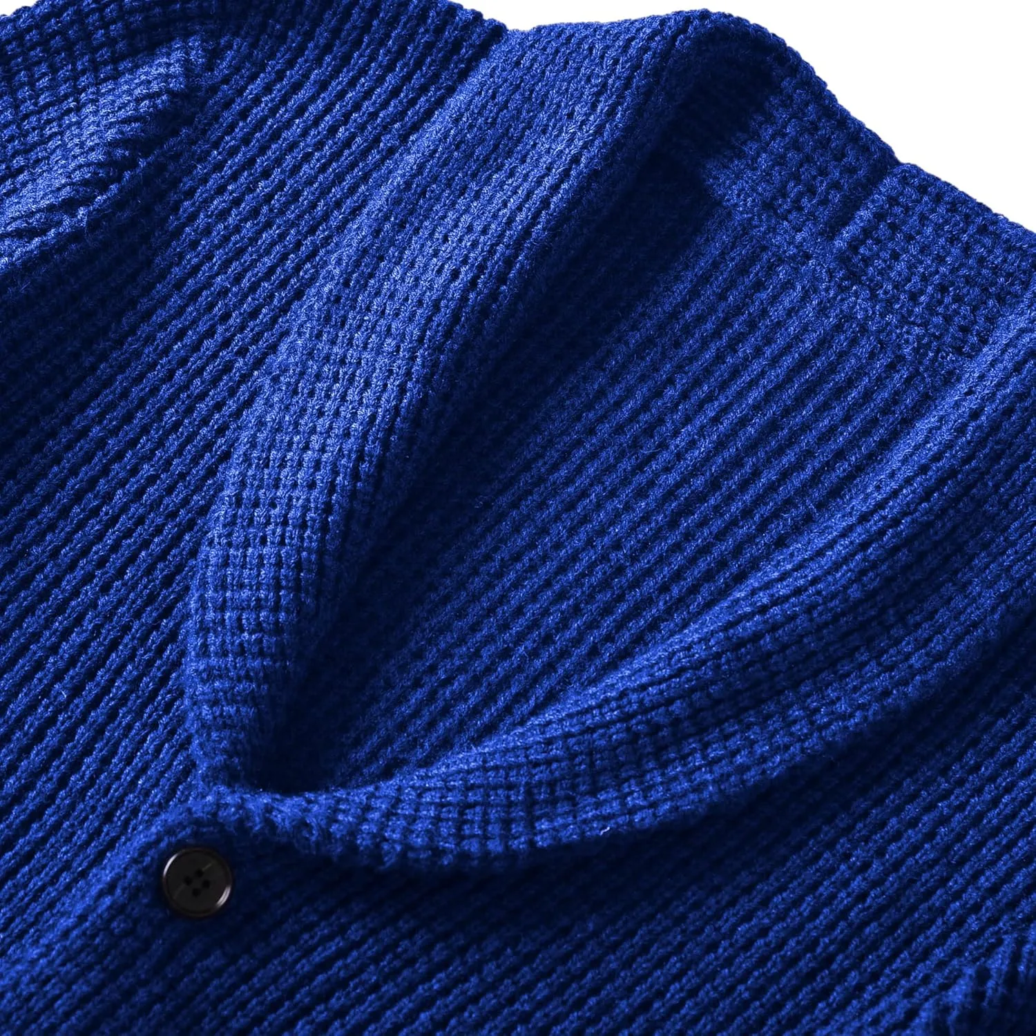 ZHILI Men's Casual Slim Thick Knitted Shawl Collar Cardigan Sweaters Pockets