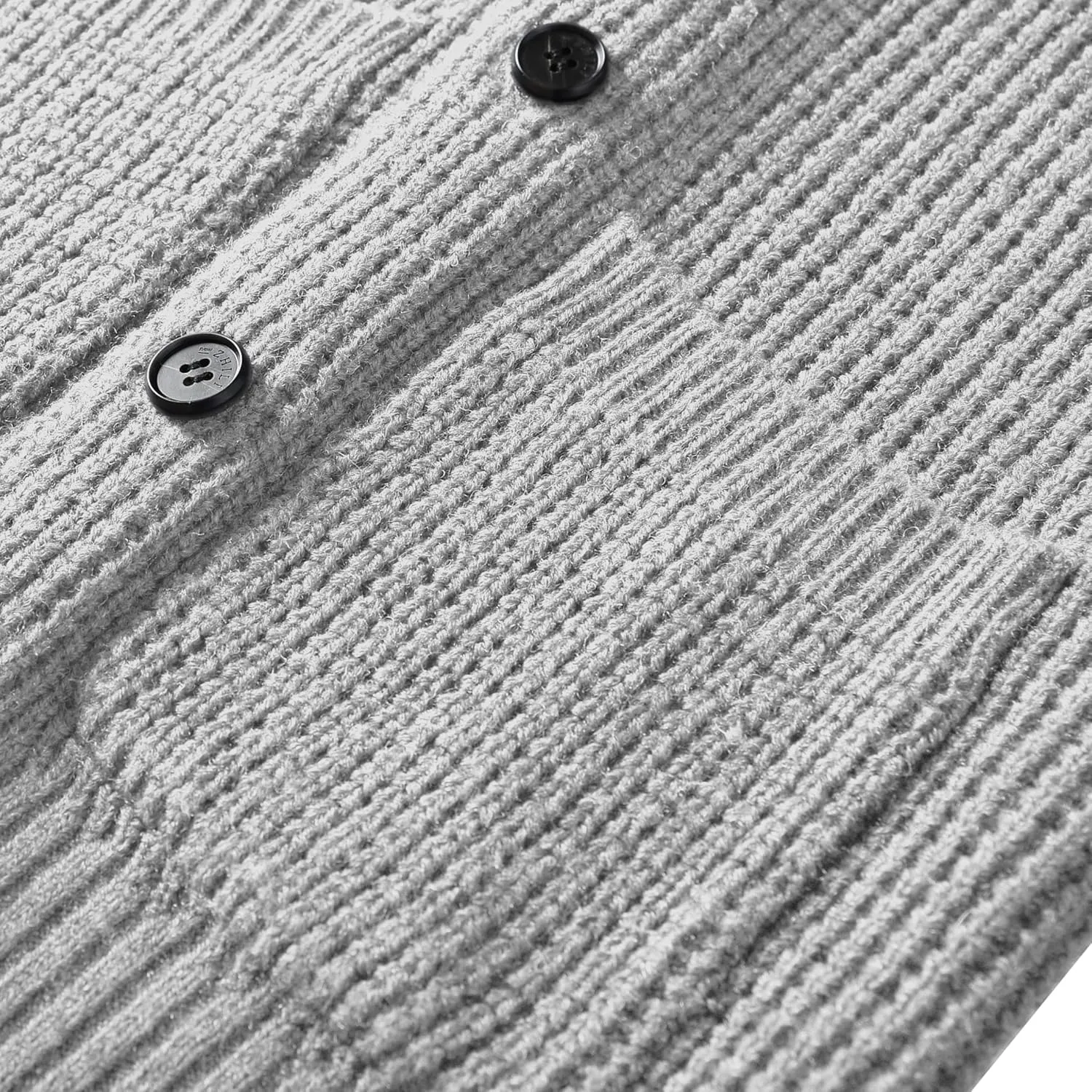 ZHILI Men's Casual Slim Thick Knitted Shawl Collar Cardigan Sweaters Pockets