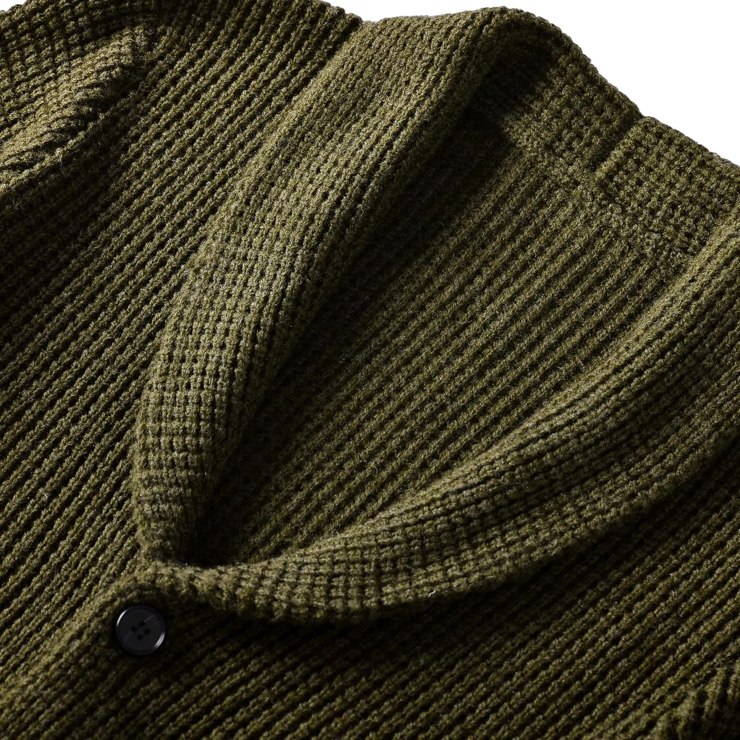 ZHILI Men's Casual Slim Thick Knitted Shawl Collar Cardigan Sweaters Pockets