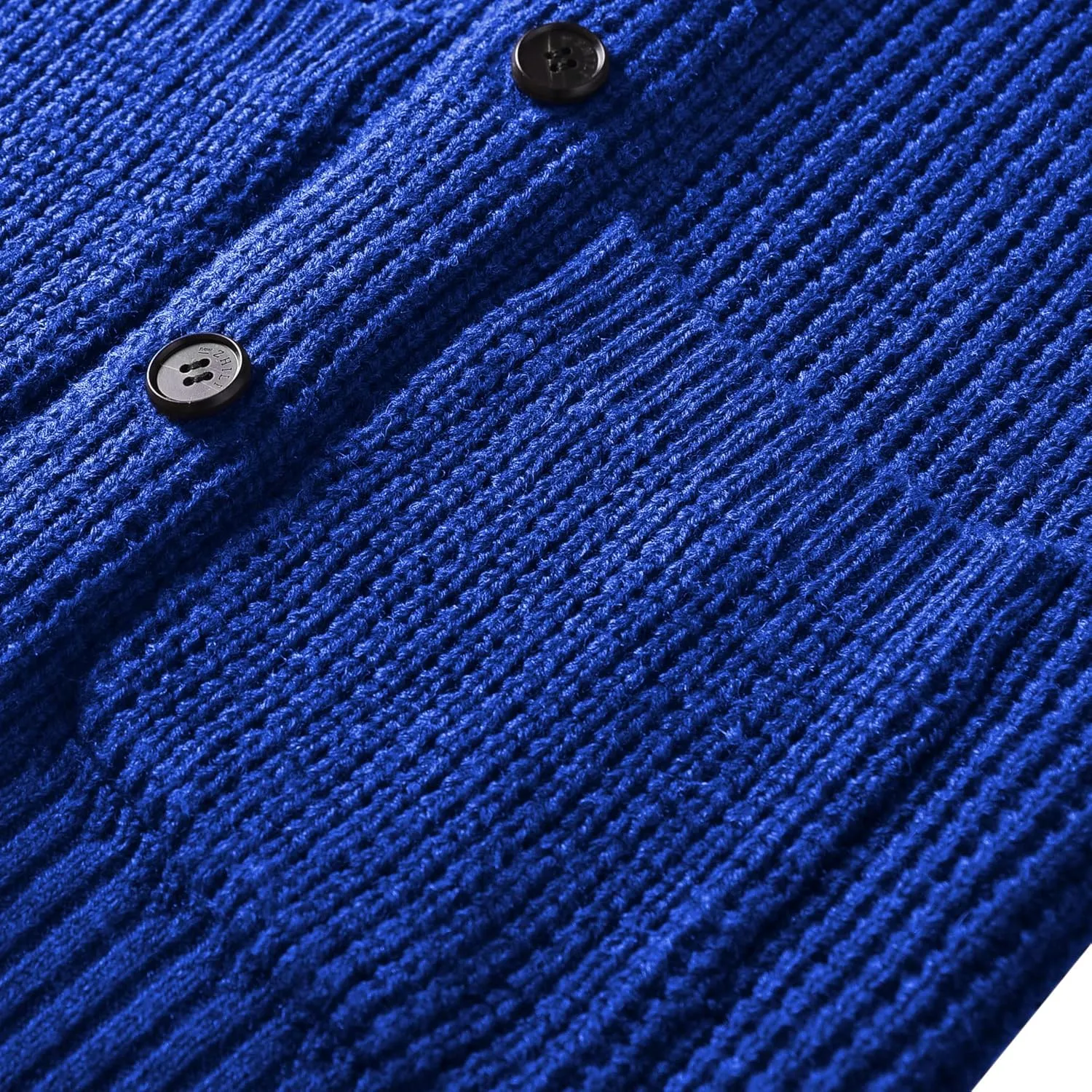 ZHILI Men's Casual Slim Thick Knitted Shawl Collar Cardigan Sweaters Pockets