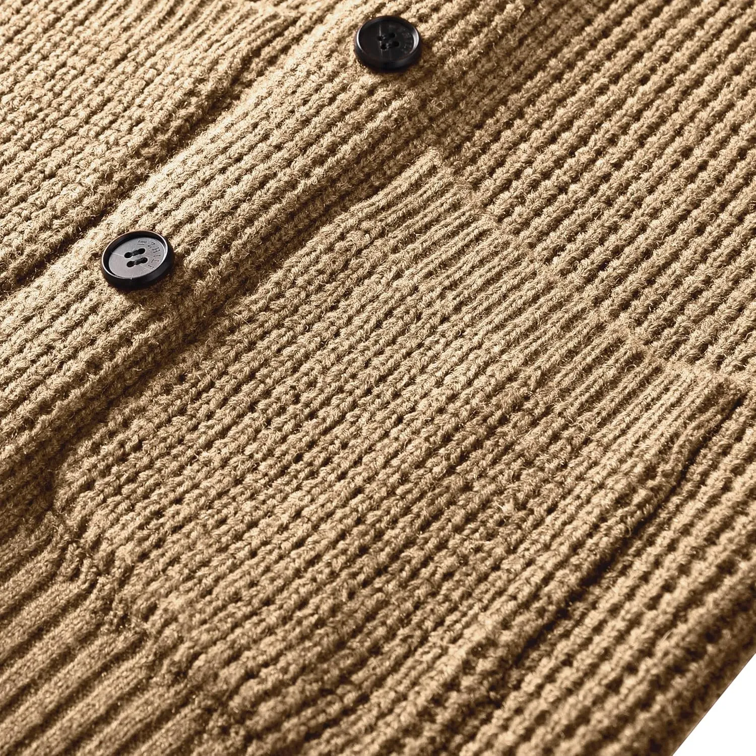 ZHILI Men's Casual Slim Thick Knitted Shawl Collar Cardigan Sweaters Pockets