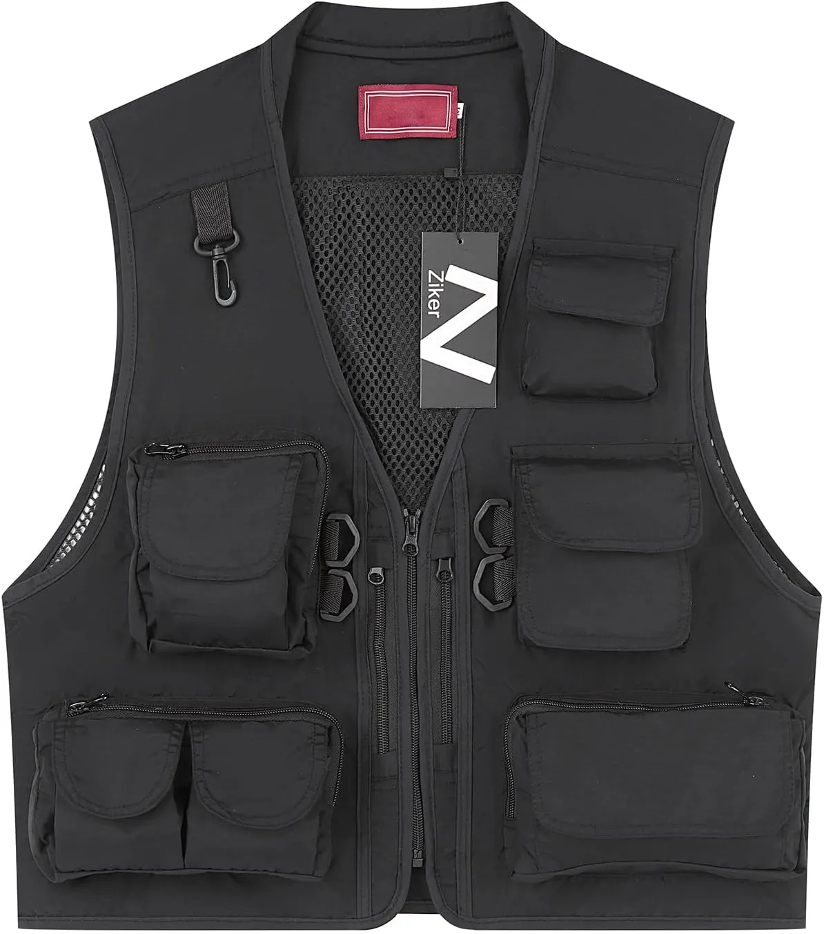 Ziker Women Mesh Breathable Outdoor Quick Dry Safair Cargo Fishing Travel Vest with Multiple Pockets