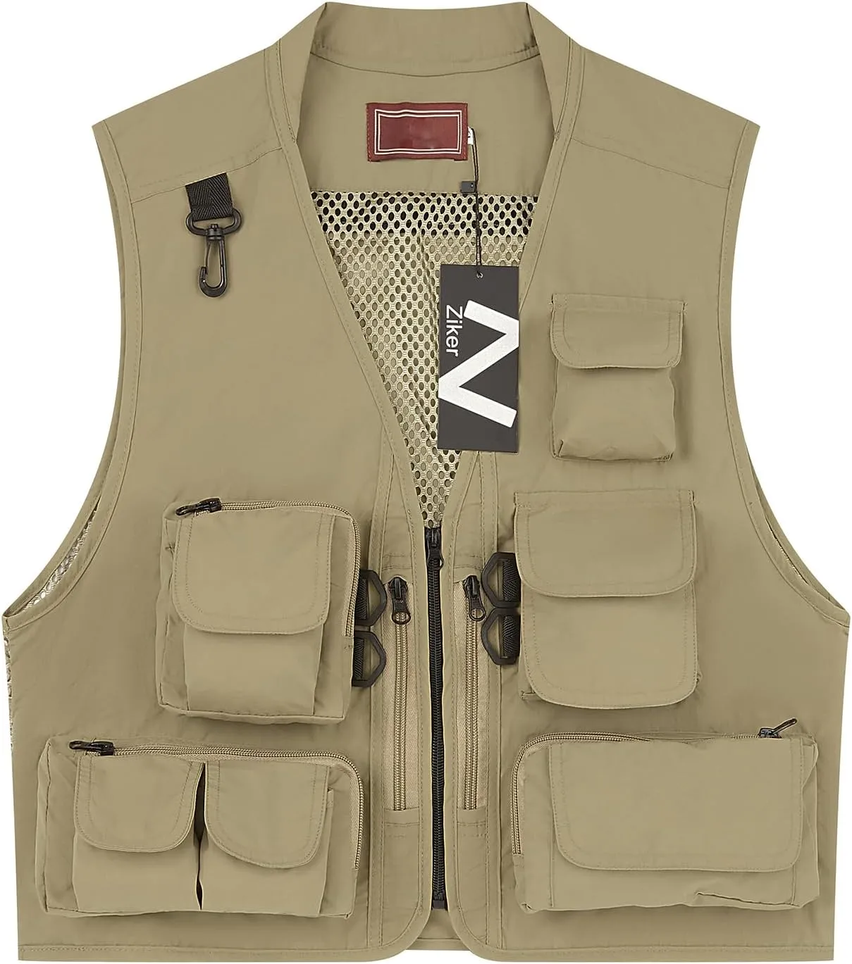Ziker Women Mesh Breathable Outdoor Quick Dry Safair Cargo Fishing Travel Vest with Multiple Pockets