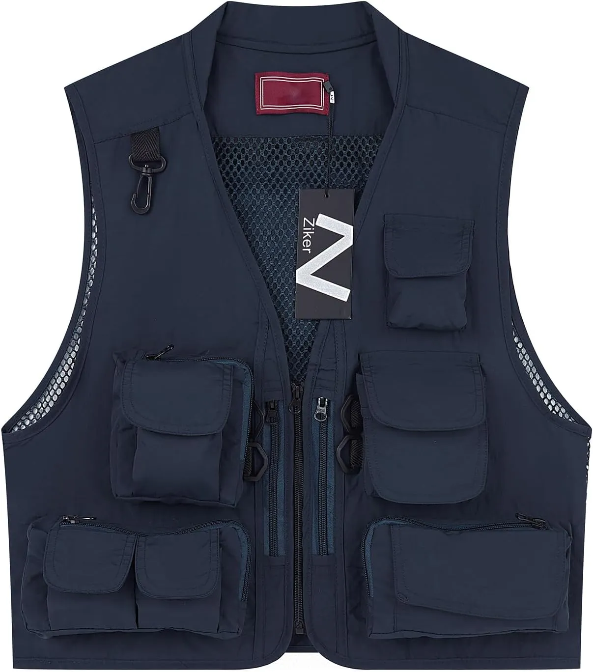 Ziker Women Mesh Breathable Outdoor Quick Dry Safair Cargo Fishing Travel Vest with Multiple Pockets